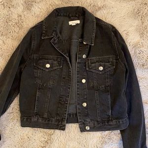 NWOT Topshop black denim jacket